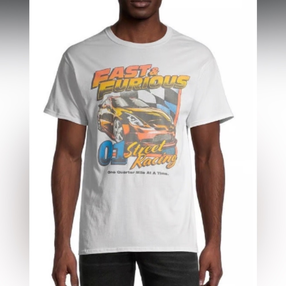 Fast & Furious Graphic White T-Shirt Large